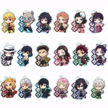 Load image into Gallery viewer, Anime Demon Slayer Kimetsu no Yaiba Keychain Cute Acrylic Tanjirou Nezuko Agatsuma Zenitsu Rengoku Kyoujurou Key Chain Jewelry