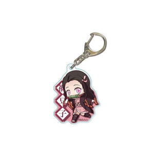 Anime Demon Slayer Kimetsu no Yaiba Keychain Cute Acrylic Tanjirou Nezuko Agatsuma Zenitsu Rengoku Kyoujurou Key Chain Jewelry
