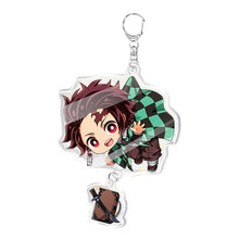 Load image into Gallery viewer, Anime Demon Slayer Kimetsu no Yaiba Keychain Cute Acrylic Tanjirou Nezuko Agatsuma Zenitsu Rengoku Kyoujurou Key Chain Jewelry
