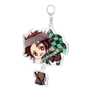 Anime Demon Slayer Kimetsu no Yaiba Keychain Cute Acrylic Tanjirou Nezuko Agatsuma Zenitsu Rengoku Kyoujurou Key Chain Jewelry
