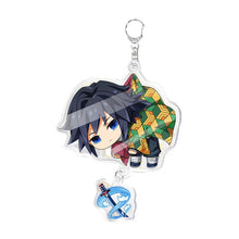 Load image into Gallery viewer, Anime Demon Slayer Kimetsu no Yaiba Keychain Cute Acrylic Tanjirou Nezuko Agatsuma Zenitsu Rengoku Kyoujurou Key Chain Jewelry