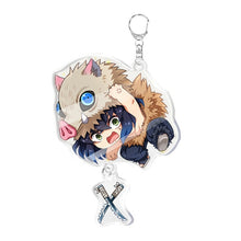 Load image into Gallery viewer, Anime Demon Slayer Kimetsu no Yaiba Keychain Cute Acrylic Tanjirou Nezuko Agatsuma Zenitsu Rengoku Kyoujurou Key Chain Jewelry